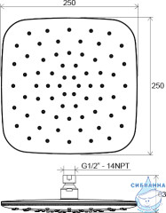 Верхний душ Ravak 983.10, X07P347