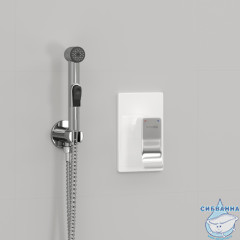 Встраиваемый смеситель с гигиеническим душем Wasserkraft A010657WHITE (хром/белый)