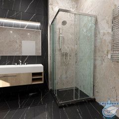 Душевое ограждение Тритон Фикс 90x90 профиль хром, стекло прозрачное Щ0000067439 (без поддона)