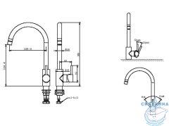 Смеситель для кухни Bravat Slim F7332366CP-RUS (хром)