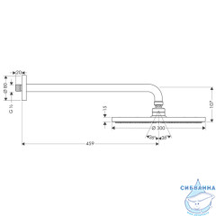 Верхний душ Hansgrohe Raindance S 27492000