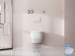 Унитаз ABBER Rechteck AC1218 подвесной белый, безободковый, смыв торнадо и струйный смыв