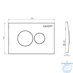 Инсталляция Loranto 4501 с кнопкой смыва Loranto 7313 черный матовый,  в комплекте с унитазом Azario Uno с сиденьем Soft close (микролифт) 