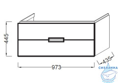Тумба под раковину Jacob Delafon Reve 100 EB1136-442 серый антрацит