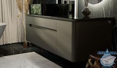 Тумба под раковину Jorno Shine 120 см Shi.01.120-M/P/A антрацит