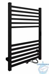 Полотенцесушитель электрический Indigo Attic (с таймером) 50х80 черный муар (с возможностью скрытого подключения, подключение R/L)