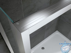 Душевое ограждение ABBER Komfort 120x100 AG93120-S102 профиль хром, стекло прозрачное (без поддона)