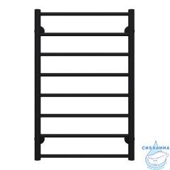 Полотенцесушитель водяной Terminus Аврора П8 50х80 (нижнее подключение) (черный матовый)