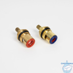 Кран-букса для смесителя, керамика, 180°, 20 зубцов, G1/2", М24, h=45 мм, IDDIS, 998CR451SM-2