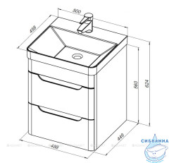 Тумба под раковину Aquanet София 50 274171