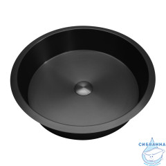 Раковина встраиваемая снизу ABBER Wasser Kreis AF2409MB черная матовая