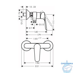 Смеситель для душа Hansgrohe Logis E 71602000 (хром)