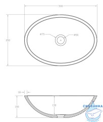 Раковина накладная карбоновая ABBER Karbon AK2042 черная