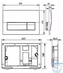 Инсталляция Laufen Pro с кнопкой смыва Laufen в комплекте с унитазом Azario Uno AZ-2380 c сиденьем Soft close (микролифт)