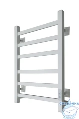Полотенцесушитель электрический Санприз Контур П6 40х60 (белый матовый) (подключение универсальное)