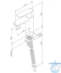 Смеситель для раковины AM.PM Gem F90A02122 (без донного клапана) (черный матовый)