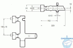 Смеситель для ванны Jacob Delafon Toobi E8963-CP