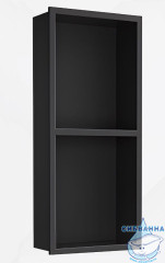 Двойная встраиваемая ниша (черный матовый)