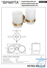 Держатель со стаканом Bemeta Retro bronze 144110027