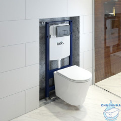 Комплект 3в1: подвесной унитаз, инсталляция и клавиша смыва, IDDIS, BASC020i73