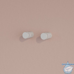 Комплект одинарных крючков, сплав металлов, Petite, белый матовый, IDDIS, PET2SW1i41