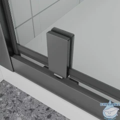 Душевое ограждение Veconi Оттимо 80x80 профиль графит, стекло матовое OP30GR-SP-8080-12-C9 (без поддона)