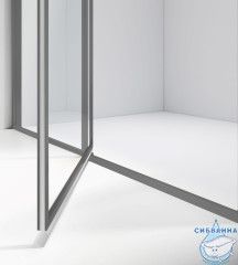 Душевое ограждение Vincea Слим 90x90 профиль вороненая сталь, стекло прозрачное VSR-4SLP9090CLGM
