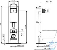 Система инсталляции для унитазов Ideal Standard Prosys Eco Frame M E233267