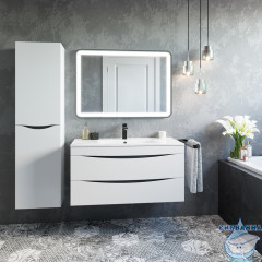 Тумба с умывальником Iddis Cloud 100 см белый глянец CLO10W1i95