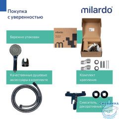 Смеситель для ванны Milardo Лип LEASB00M02 (хром)