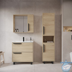 Зеркальный шкаф Viant Кёльн 60 светлое дерево VKEL60SD-ZSH