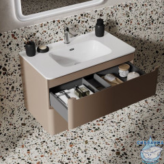 Тумба с умывальником, подвесная, 80 см, капучино, Edifice, IDDIS, EDI80C0i95K  подходит умыв. 0108000i28