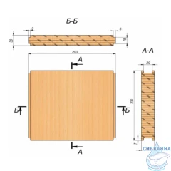 Монтажная пластина для крепления доп. элементов 200 х 200 мм Хоммет 1000200