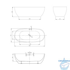 Акриловая ванна Abber 180х82 AB9263-1.8 белая