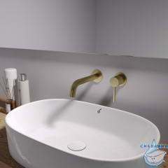 Встраиваемый смеситель для раковины Oliveeka Y-Line OL-88869017-BG (золото матовое)