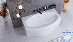 Акриловая ванна 1Marka Nega 170x95 с каркасом