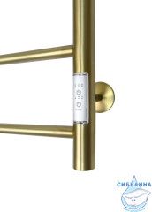 Полотенцесушитель электрический Санприз Аврора П8 50Х80 U (брашированное золото) (подключение универсальное)