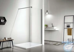 Walk in Aquatek 100х200 AQ WIW 10020GM профиль оружейная сталь, стекло прозрачное 