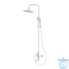 Смеситель для ванны с верхним душем, белый матовый, Rora, Milardo, RORWT4FM06