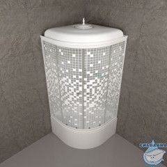 Душевая кабина Тритон Стандард 90х90 Б профиль белый, стело мозаика Щ0000061834