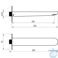 Излив для ванны Ravak Eleganta EL 027.00CR X07P802
