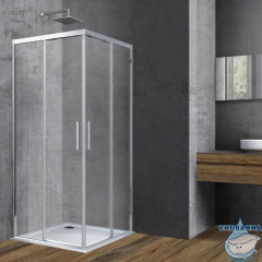 Душевое ограждение Vincea Софт 90x90 профиль хром, стекло прозрачное VSS-3SO900CL