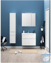 Шкаф пенал Aquanet Латина 35 L 187544 белый глянец