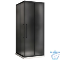 Душевое ограждение ABBER Schwarzer Diamant 90x90 AG02090BMH профиль черный, стекло матовое (без поддона)