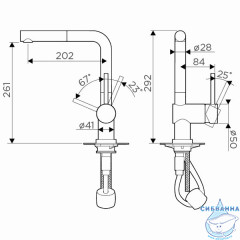 Смеситель для кухни Omoikiri Akashi OAK-CR-35-S (хром)