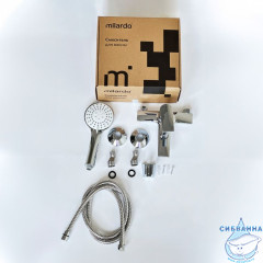 Смеситель для ванны, глянцевый хром, Azure, Milardo, AZUSB00M02