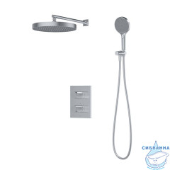 Душевая система с тропическим и ручным душем, с термостатом, глянцевый хром, Duna, IDDIS, DUNSB0Ti67