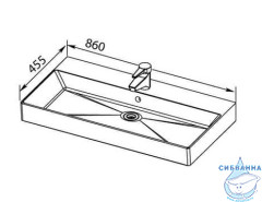 Мебельная раковина Aquanet Slim Synergy 85 см 198208