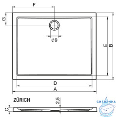 Акриловый поддон Riho Zurich 272 DA72