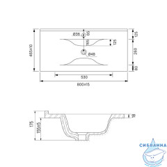 Тумба напольная, белая, 80 см, Cloud, IDDIS, CLO80WFi95. Подходит ум. 0138000i28